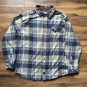 Legendary Whitetails Navy and Beige flannel Shirt
